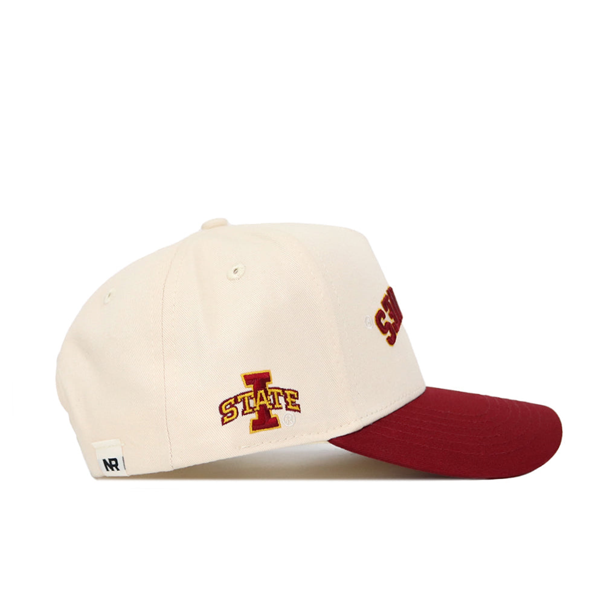 Casquette unisexe No Rivals Natural/Cardinal Iowa State Cyclones, couleurs classiques inversées, ajustable