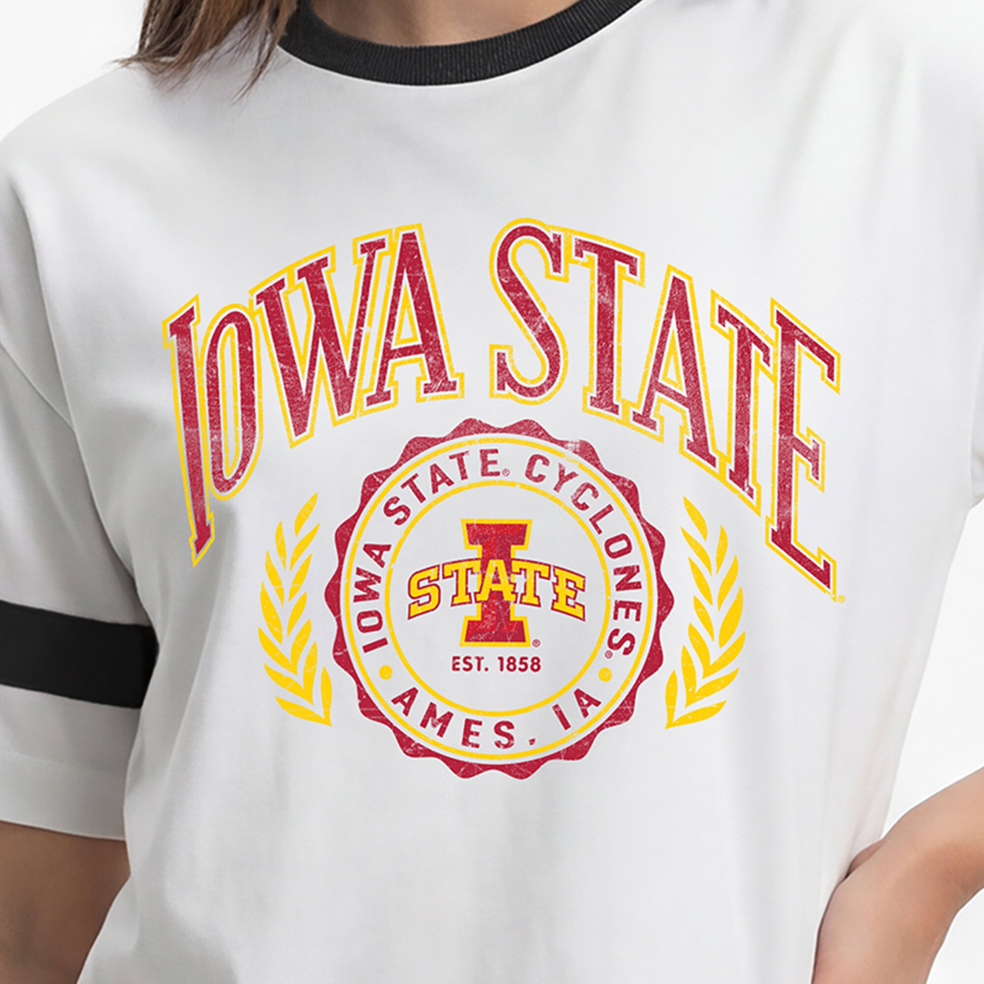 Women's Champion  White Iowa State Cyclones Retro Oversized T-Shirt