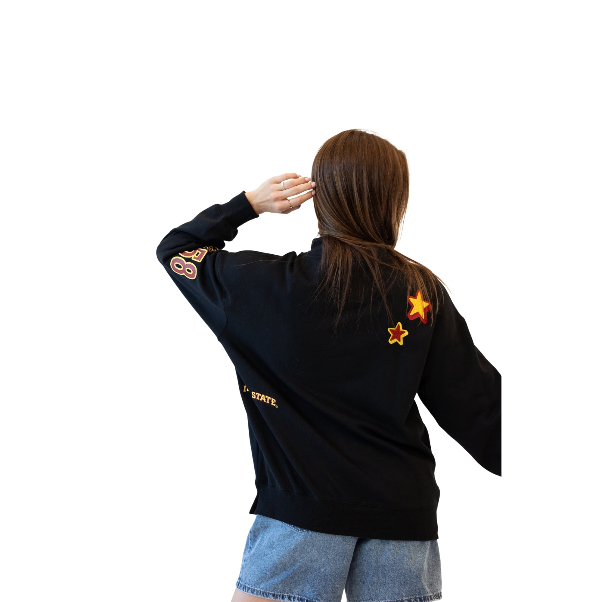 Sweat-shirt à col montant noir Iowa State Cyclones pour femmes, collection Gameday Social