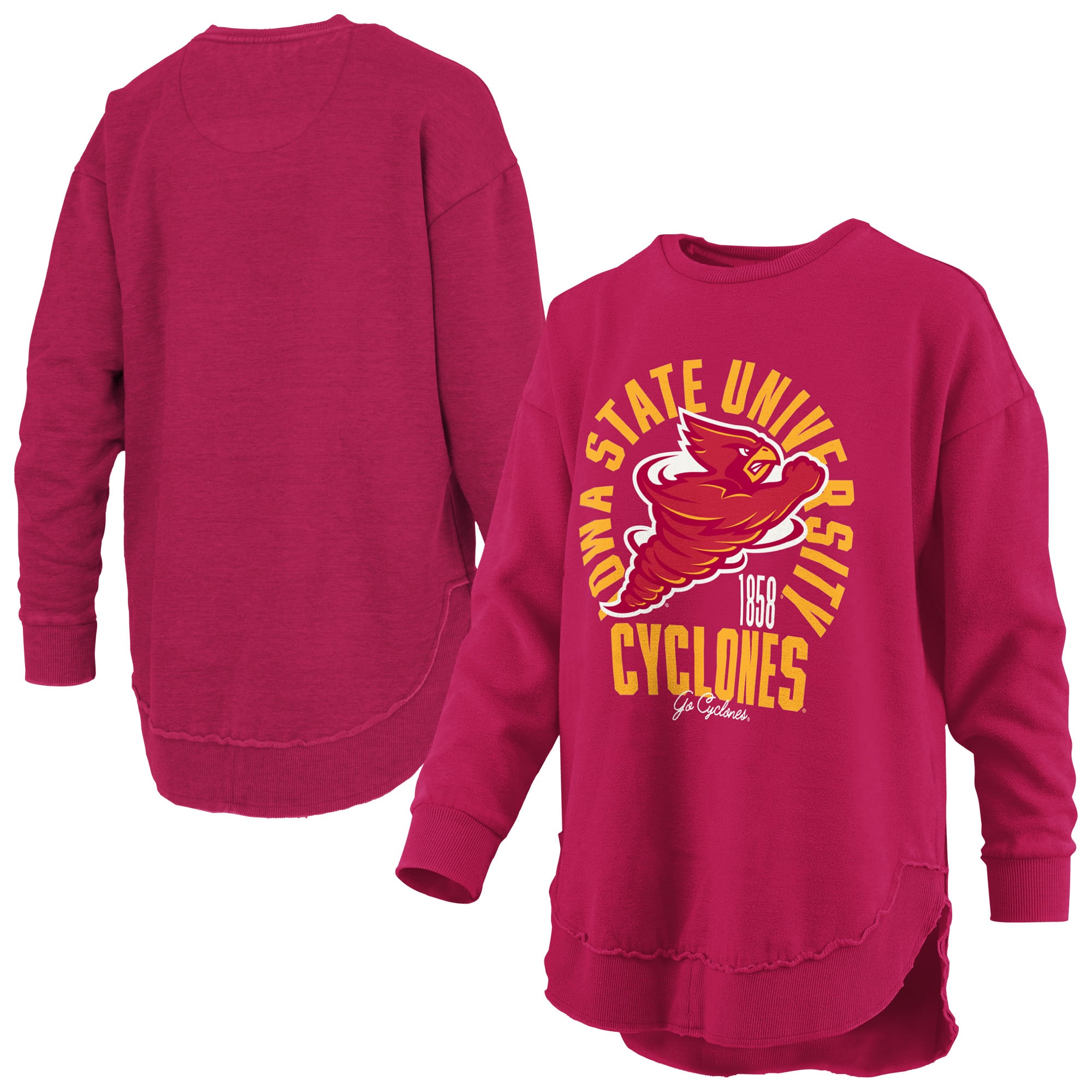 Women's Pressbox Cardinal Iowa State Cyclones Blitz Crewneck Sweatshirt