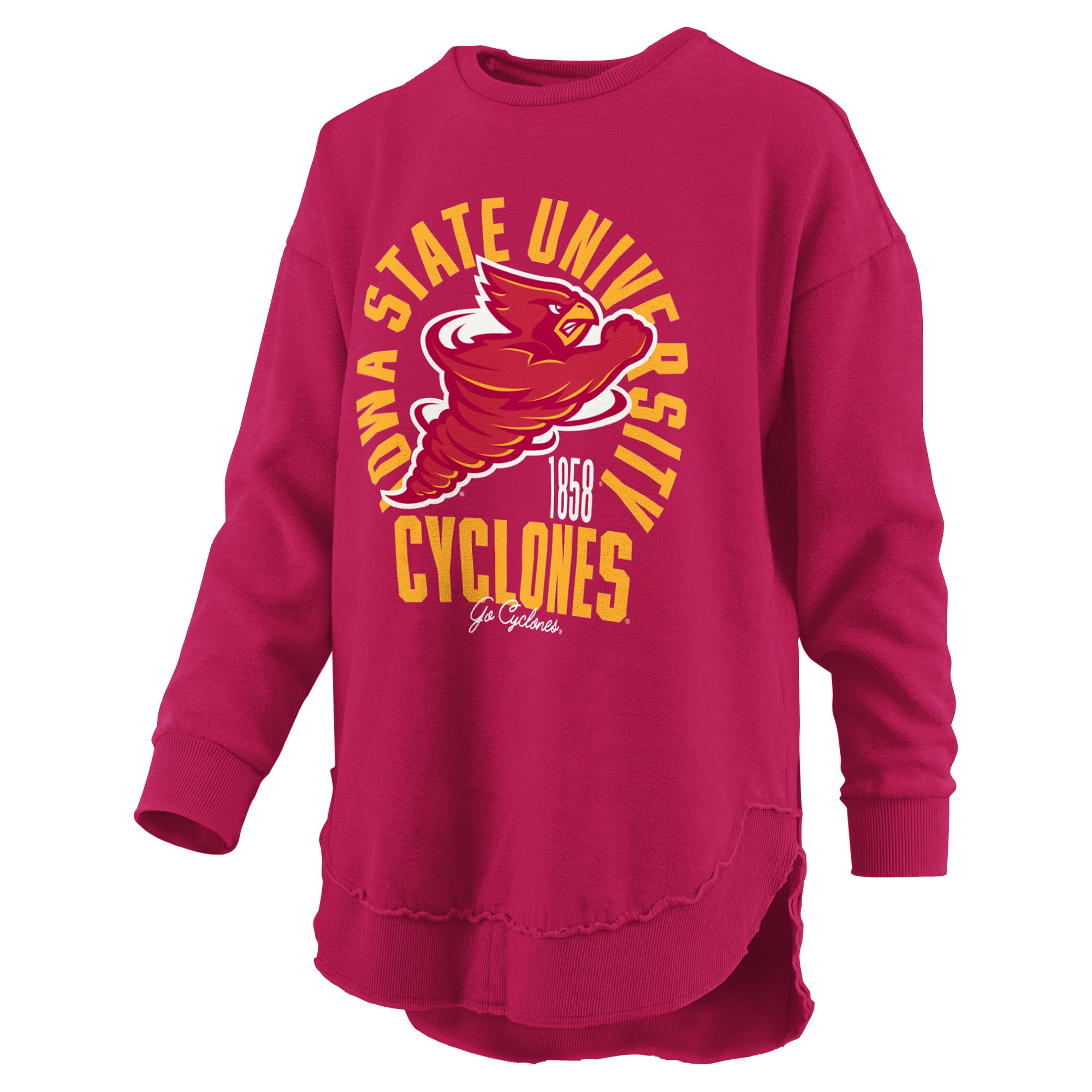 Women's Pressbox Cardinal Iowa State Cyclones Blitz Crewneck Sweatshirt