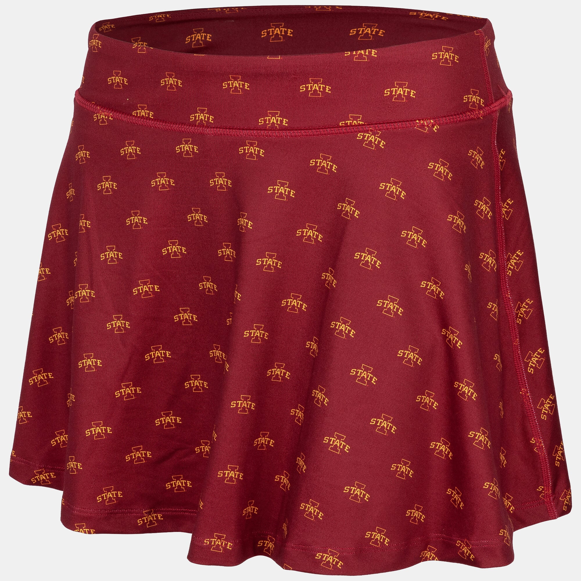 Women's ZooZatz Cardinal Iowa State Cyclones Allover Print Flowy Skort