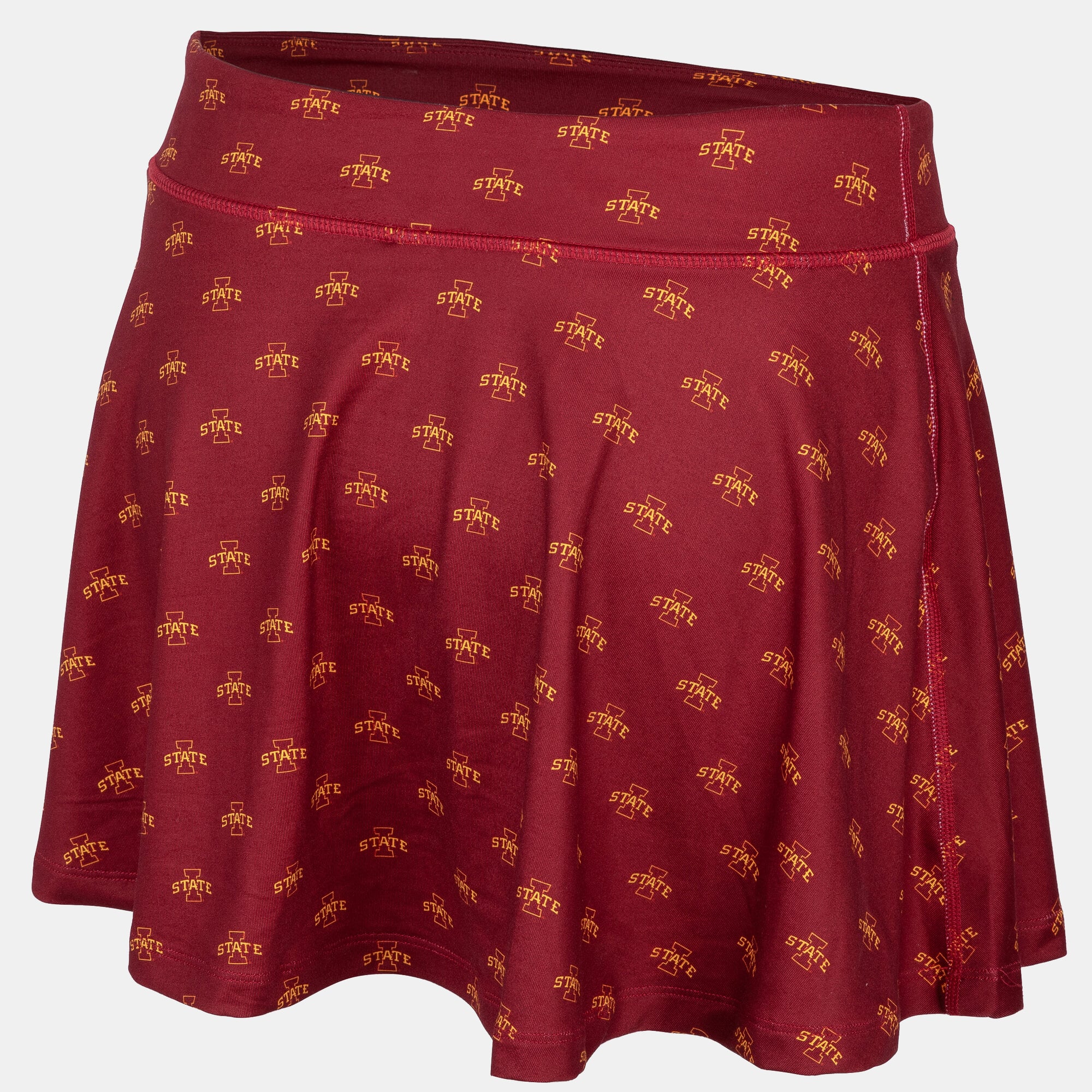 Women's ZooZatz Cardinal Iowa State Cyclones Allover Print Flowy Skort