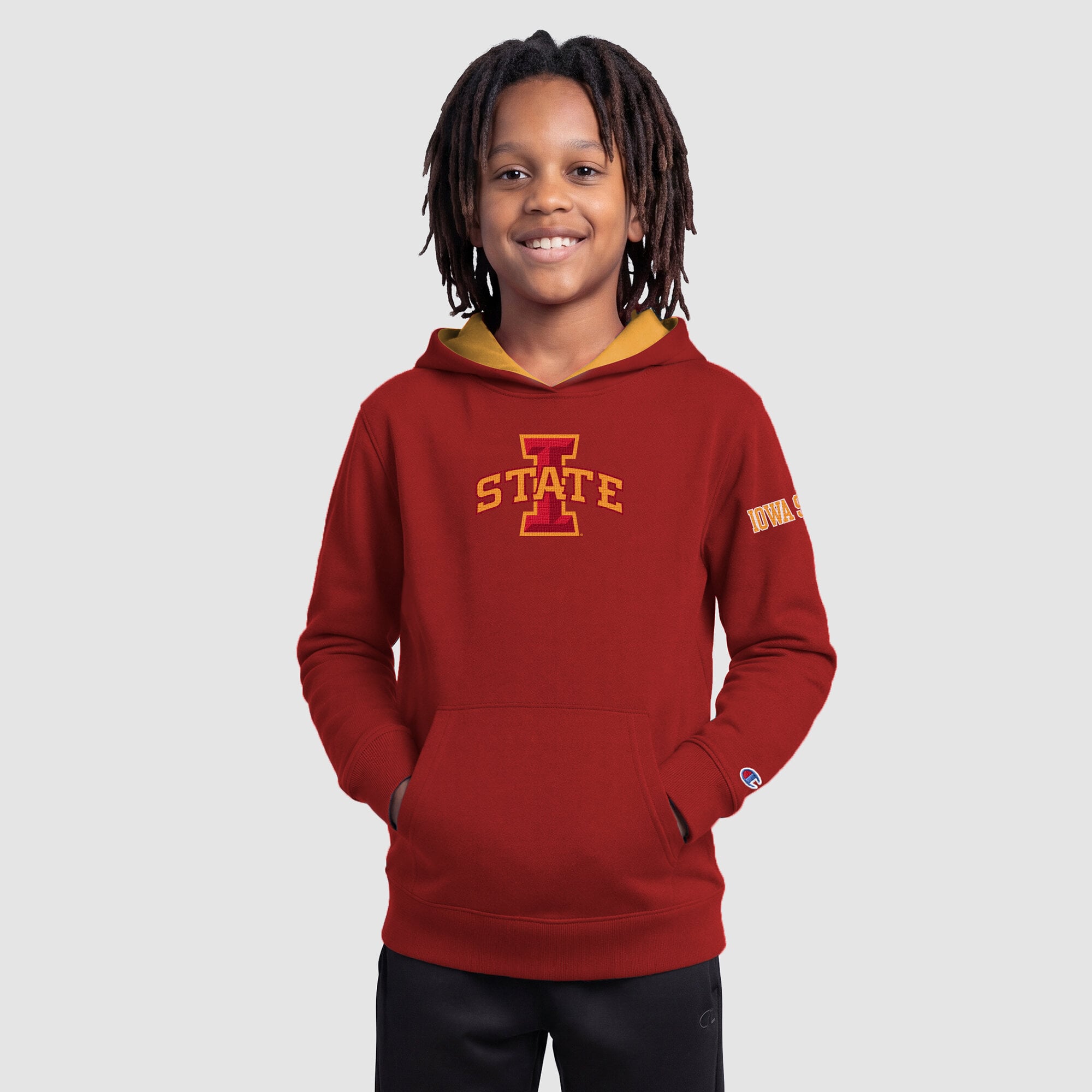 Sweat à capuche en polaire Youth Champion Cardinal Iowa State Cyclones