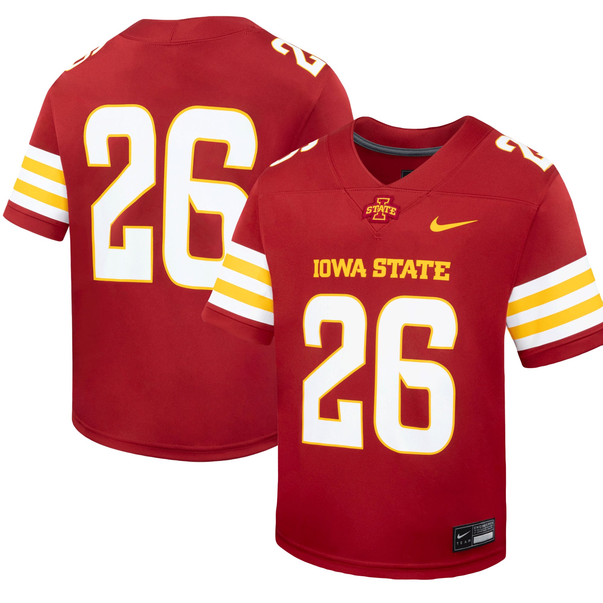 Youth Nike Cardinal Iowa State Cyclones Replica Football Jersey