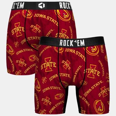  Iowa State Cyclones Rock Em Youth All Over Logo Boxer Briefs - Cardinal