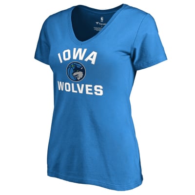 Iowa Wolves Women's Overtime V-Neck T-Shirt - Blue