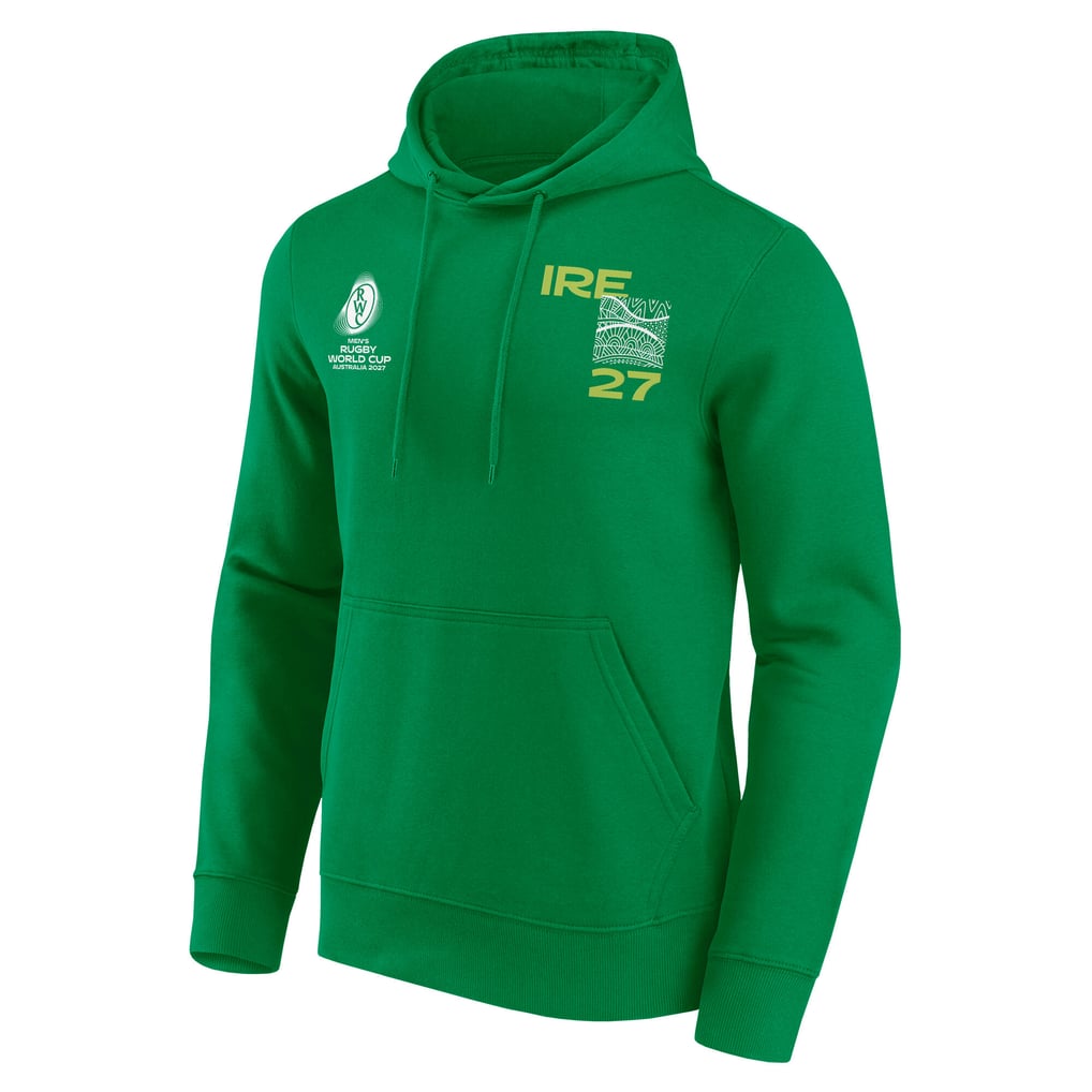Ireland Rugby Supporter Graphic Hoodie - Kelly Green
