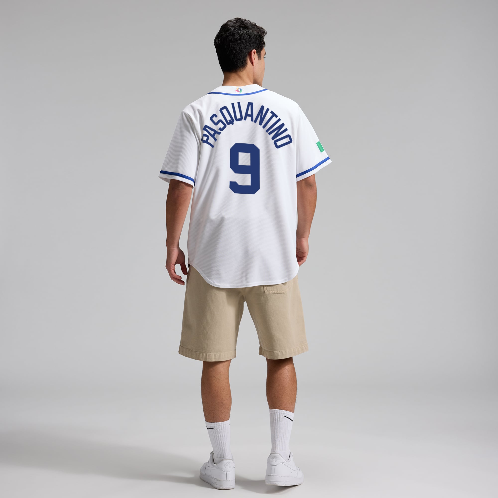 Men's Nike Vinnie Pasquantino White Italy Baseball 2026 World Classic Home Stadium Jersey