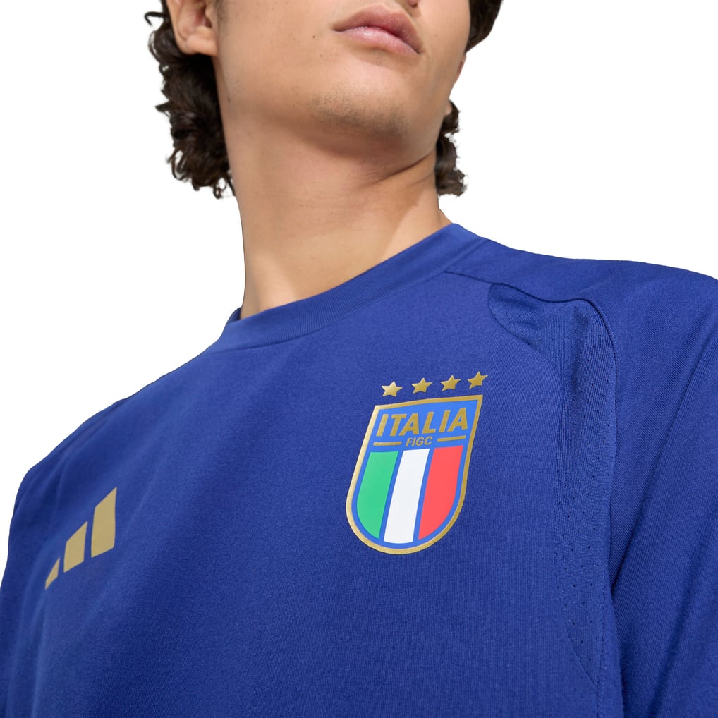 イタリア代表 adidas Tiro トラベル Tシャツ - ブルー