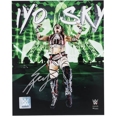 IYO SKY WWE Autographed Fanatics Authentic 8" x 10" Double Finger Point Entrance Photograph  