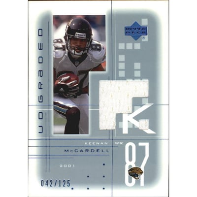 2001 UD Graded Jerseys Blue #KM Keenan McCardell