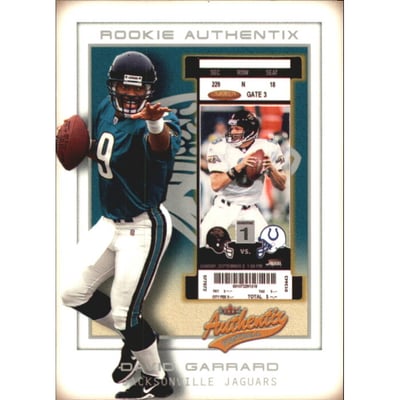 2002 Fleer Authentix Front Row #123 David Garrard