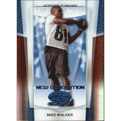 2007 Leaf Certified Materials Mirror Blue #173 Mike Walker