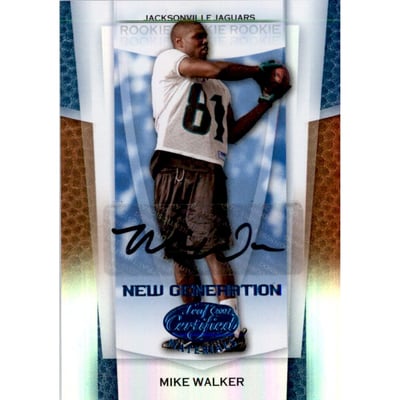 2007 Leaf Certified Materials Mirror Blue Signatures #173 Mike Walker