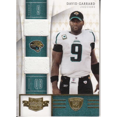 2010 Panini Plates and Patches NFL Equipment Combos #10 David Garrard