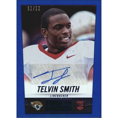 2014 Panini Hot Rookies Rookie Signatures Blue #427 Telvin Smith/99
