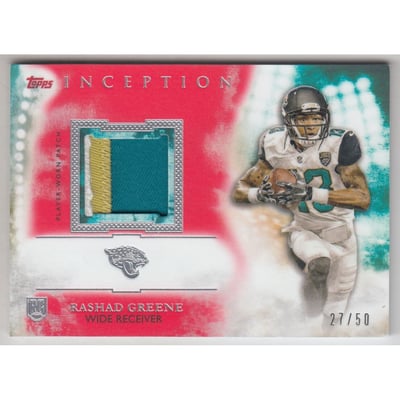2015 Topps Inception Rookie Relics Patch Red #RPRG Rashad Greene