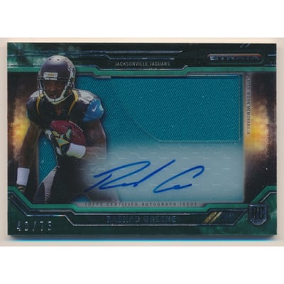 2015 Topps Strata Clear Cut Rookie Relic Autographs Green #CCAPRG Rashad Greene