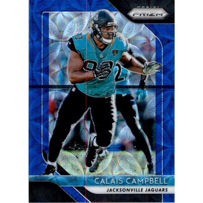 2018 Panini Prizm Prizms Blue Scope #112 Calais Campbell