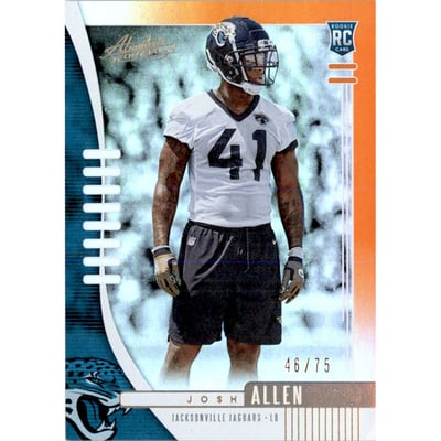 2019 Absolute Spectrum Orange #161 Josh Allen