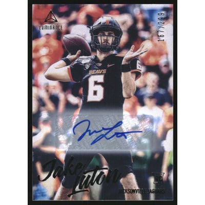 2020 Panini Luminance Rookie Luminance Autographs #185 Jake Luton/299