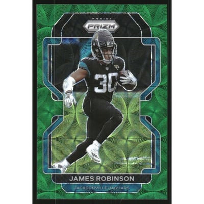 2021 Panini Prizm Prizms Green Scope #14 James Robinson