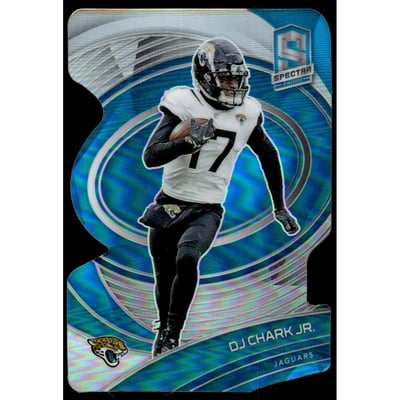 2021 Panini Spectra Neon Blue Die Cut #45 D.J. Chark Jr.