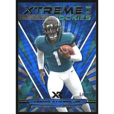 2021 Panini XR Xtreme Rookies Blue #34 Travis Etienne Jr.
