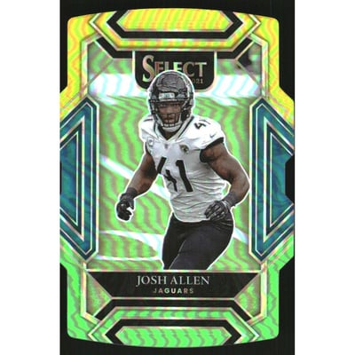 2021 Select Prizm Green and Yellow Die Cut #217 Josh Allen