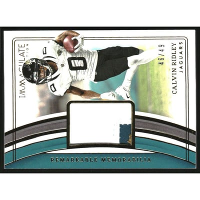 2023 Immaculate Collection Remarkable Memorabilia #26 Calvin Ridley