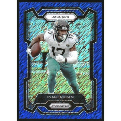 2023 Panini Prizm Prizms Blue Shimmer #135 Evan Engram