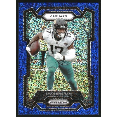 2023 Panini Prizm Prizms Blue Sparkle #135 Evan Engram