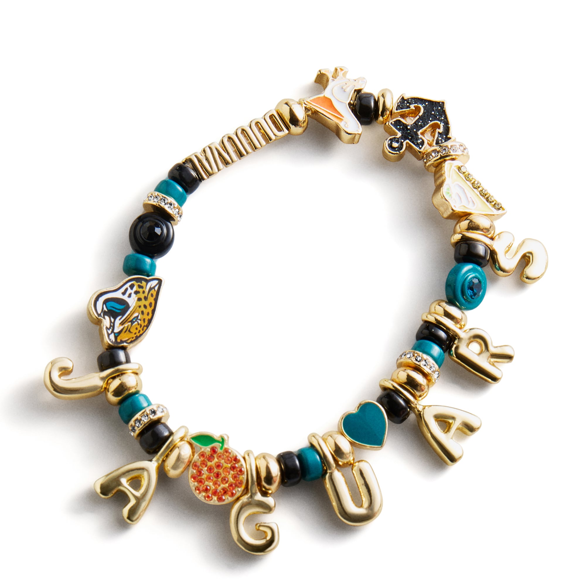 Bracelet perlé BaubleBar à motif Jaguars de Jacksonville