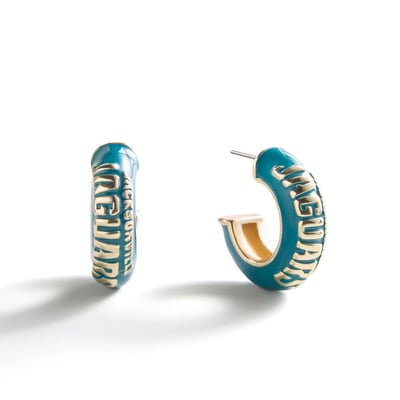 Jacksonville Jaguars BaubleBar Puffy Enamel Hoop Earrings

