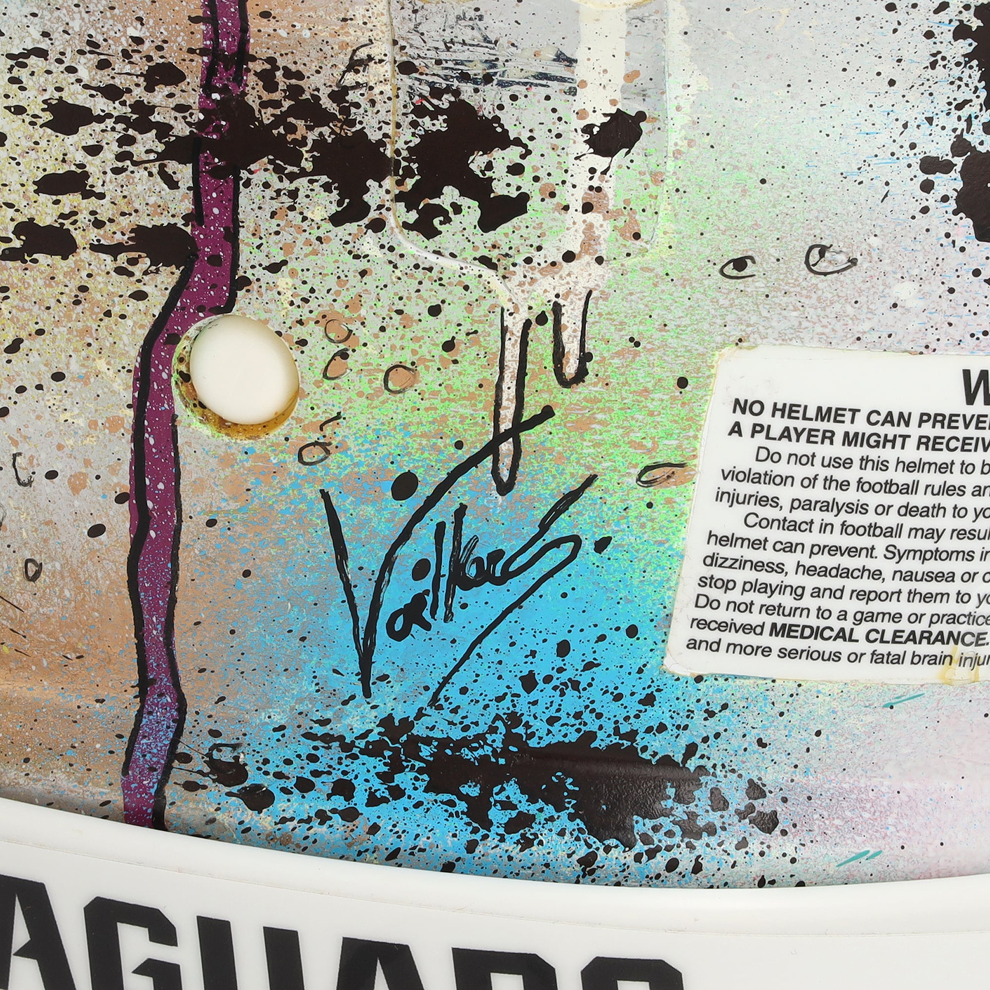 Casque Riddell Alternate Speed ​​Authentic 2024 autographié par Brian Thomas Jr. (Jaguars de Jacksonville) - Illustration de Shawn Voelker - NF70444445