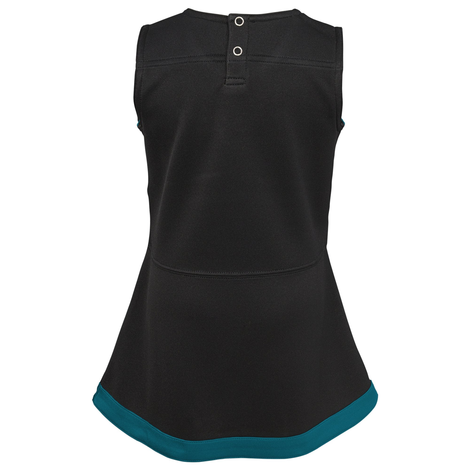 Girls Toddler Black Jacksonville Jaguars Cheer Captain V-Neck Dress with Bloomers