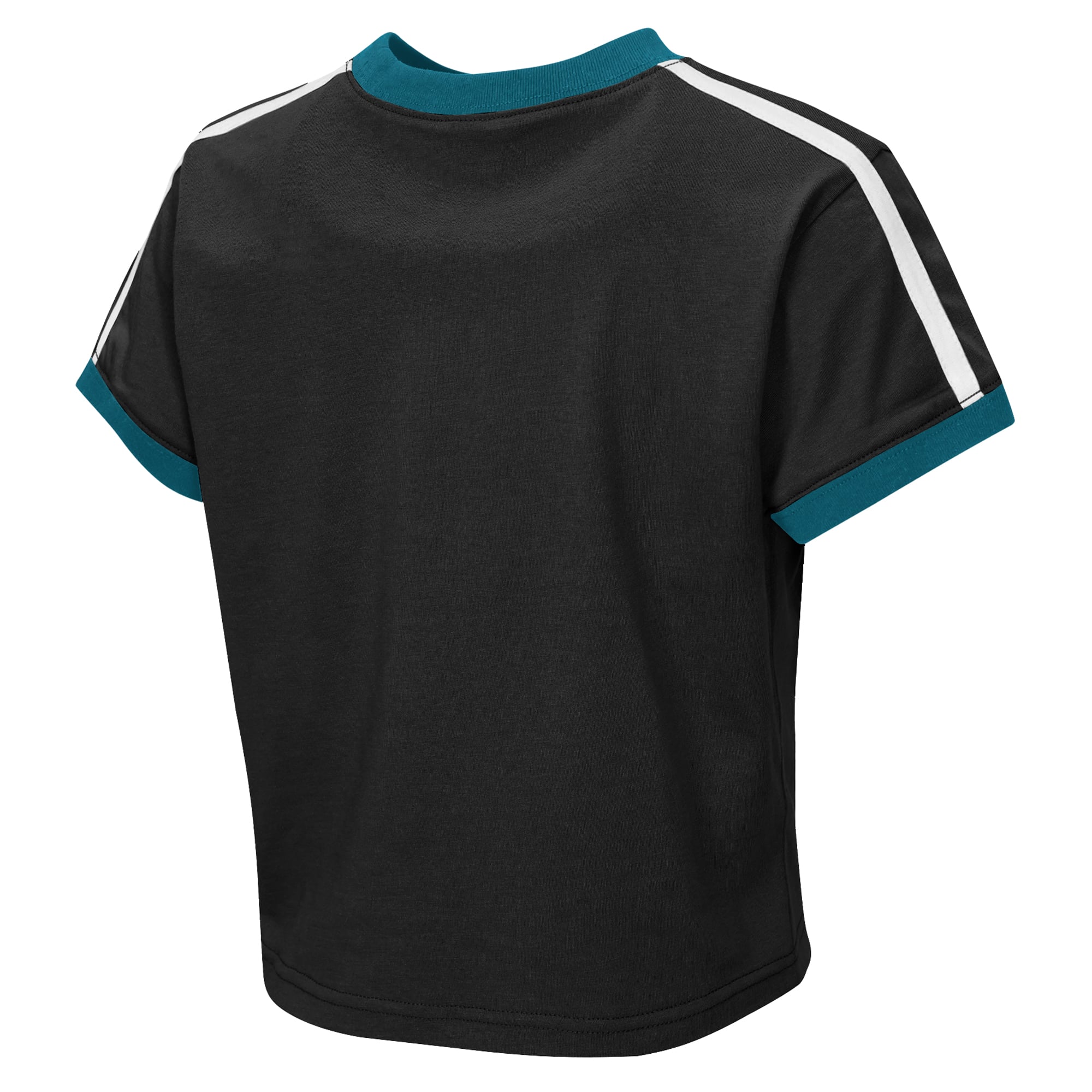 T-shirt court à col rond noir Jacksonville Jaguars pour bébé, par Erin Andrews, jeunes filles.