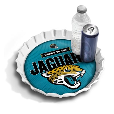Jacksonville Jaguars IDNA 13" Bottle Cap Serving Tray