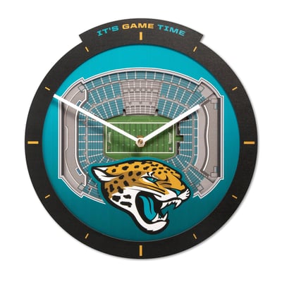 Jacksonville Jaguars IDNA StadiumView 3D Wall Clock
