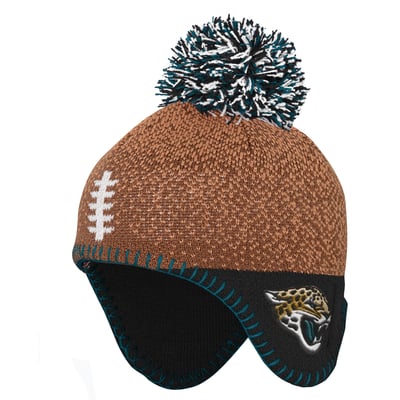 Jacksonville Jaguars Outerstuff Infant Football Head Knit Hat - Brown
