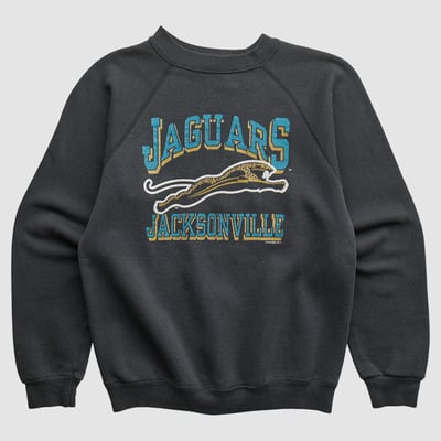 Jacksonville Jaguars 1993 Pullover Sweatshirt - Black - Yth M by Fanatics Real Vintage