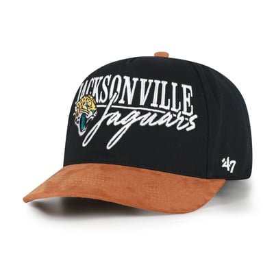Jacksonville Jaguars '47 Scribe Line Hitch Adjustable Hat - Black/Brown