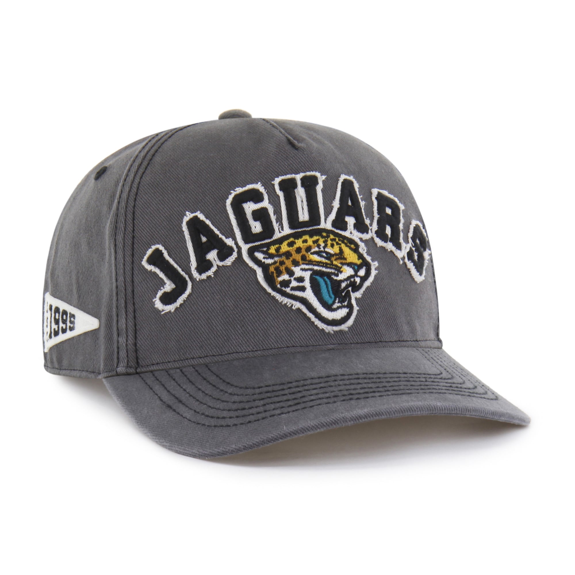 Men's '47 Charcoal Jacksonville Jaguars Calderwood Well Worn Hitch Adjustable Hat