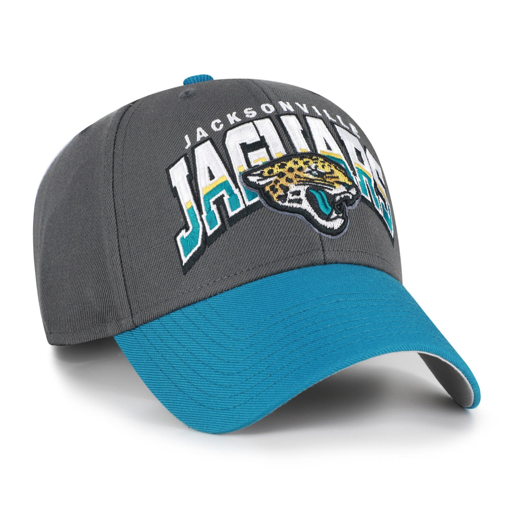 Casquette ajustable pour homme '47 Charcoal Jacksonville Jaguars MVP à blocs séparés