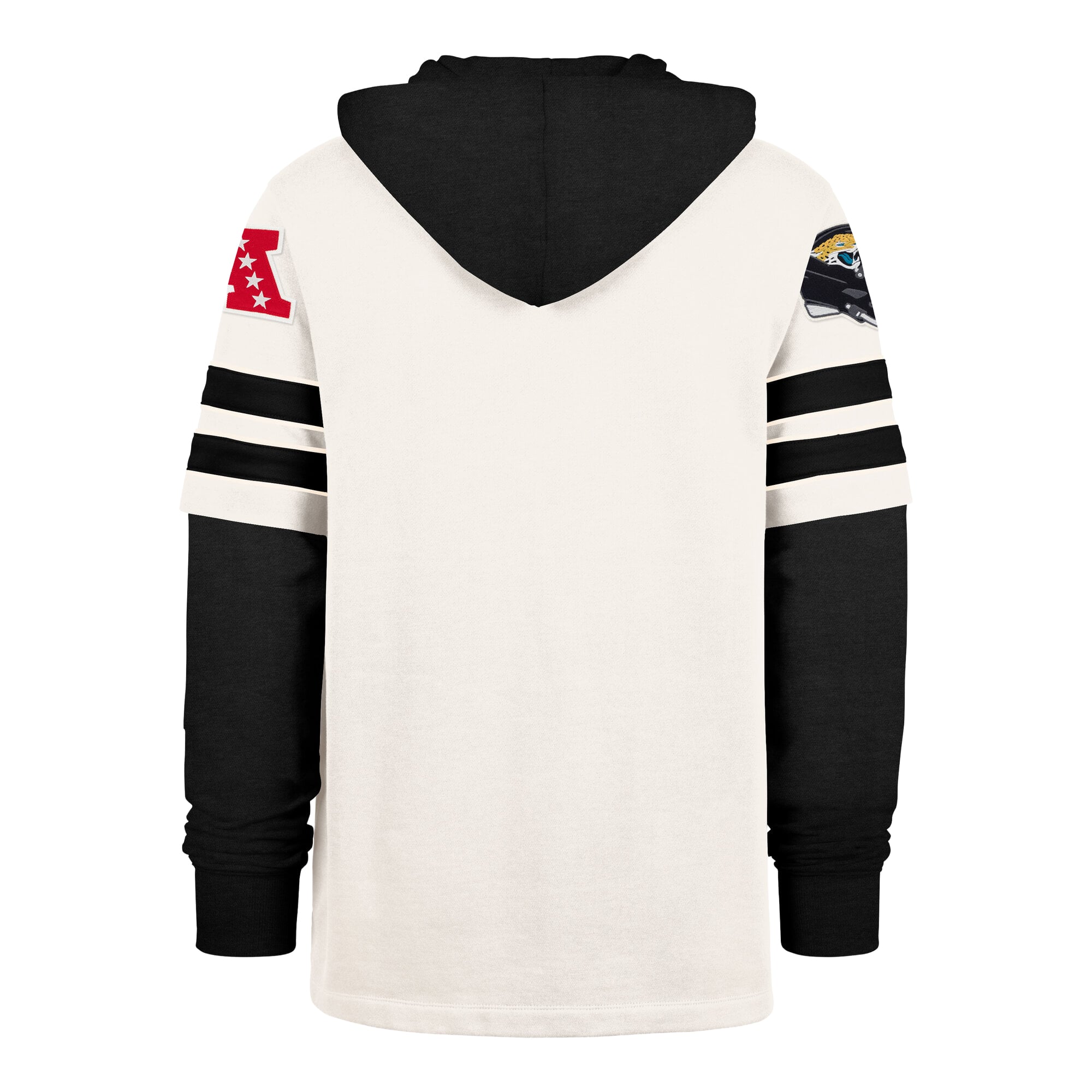 Men's '47 Cream Jacksonville Jaguars Split Zone Cornerback Duo Lacer Hoodie