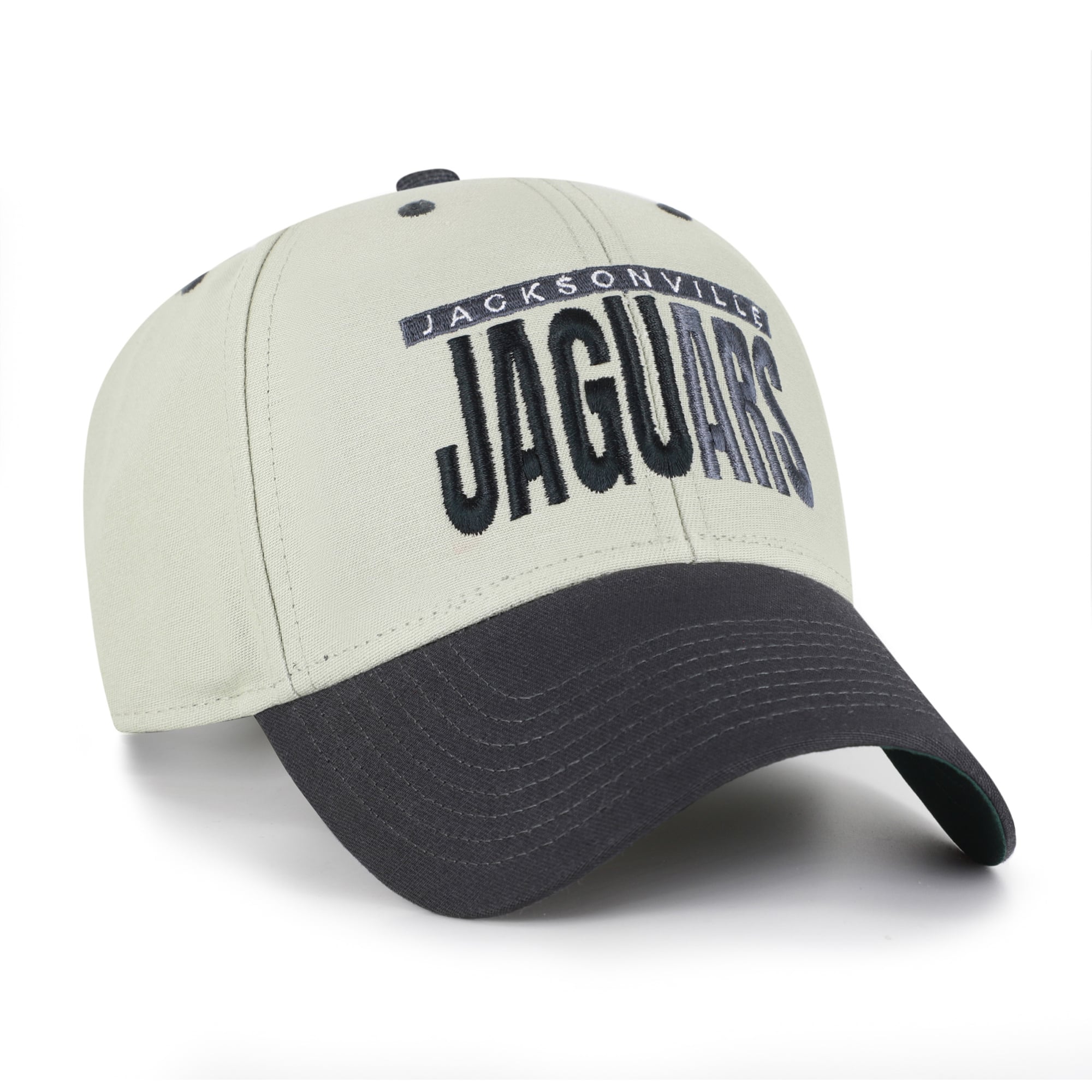 Casquette ajustable pour homme « 47 » grise/noire Jacksonville Jaguars MVP avec inscription en demi-bloc