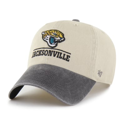 Jacksonville Jaguars '47 Logo Line Clean Up Adjustable Hat - Natural