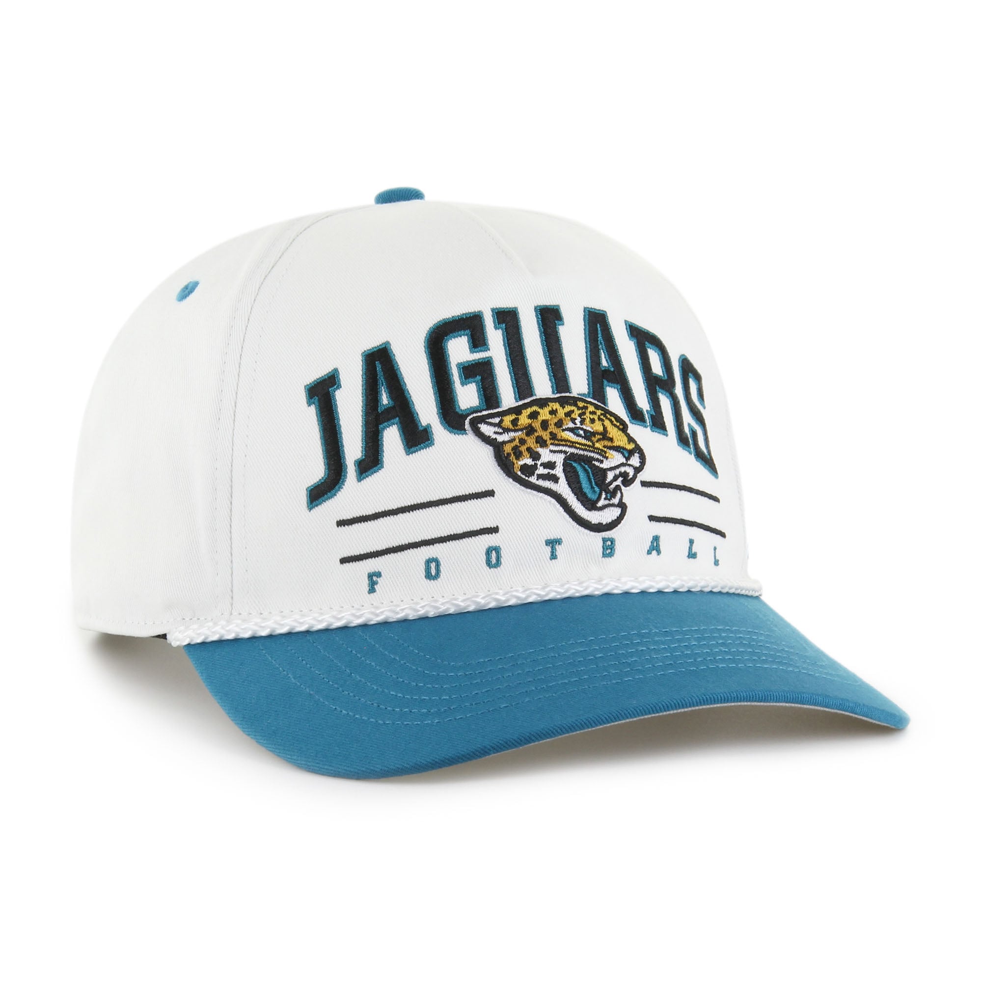 Men's '47 White/Teal Jacksonville Jaguars Roscoe Two-Toned Hitch Adjustable Hat