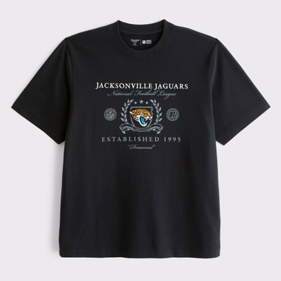 Jacksonville Jaguars Abercrombie & Fitch Premium Heavyweight T-Shirt - Black